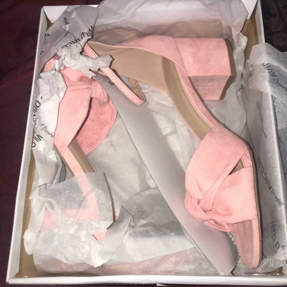 Pink block heels size 9